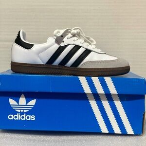 Men Adidas Samba OG Blue Box - White/Black 5.5